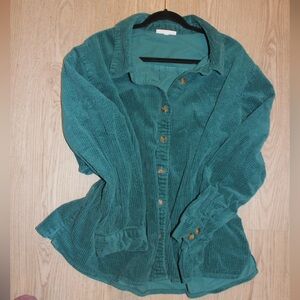 NorthStyle Teal Corduroy Button-Down Shirt